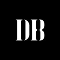 db d b brev logotyp design. första brev db versal monogram logotyp vit Färg. db logotyp, d b design. db, d b vektor