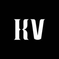 kv kv-Buchstaben-Logo-Design. anfangsbuchstabe kv großbuchstaben monogramm logo weiße farbe. kv-Logo, kv-Design. kv, kv vektor