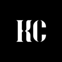 kc k c brev logotyp design. första brev kc versal monogram logotyp vit Färg. kc logotyp, k c design. kc, k c vektor