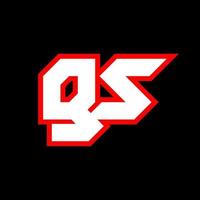 gs logotyp design, första gs brev design med sci-fi stil. gs logotyp för spel, esport, teknologi, digital, gemenskap eller företag. g s sport modern kursiv alfabet font. typografi urban stil teckensnitt. vektor