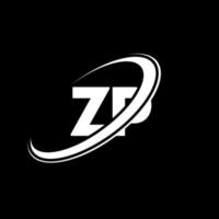 zp zp Buchstabe Logo-Design. Anfangsbuchstabe zp verknüpfter Kreis Monogramm-Logo in Großbuchstaben rot und blau. zp-Logo, zp-Design. zp, zp vektor