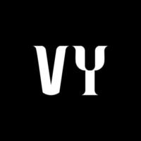 vy vy Brief-Logo-Design. anfangsbuchstabe vy verknüpfter kreis großbuchstaben monogramm logo weiße farbe. vy-Logo, vy-Design. vy, vy vektor