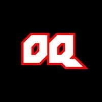 oq-Logo-Design, anfängliches oq-Buchstabendesign im Sci-Fi-Stil. oq-Logo für Spiel, Sport, Technologie, Digital, Community oder Business. oq sport moderne kursive alphabetschrift. Typografie Schriftarten im urbanen Stil. vektor