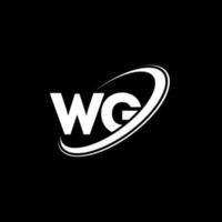 wg w g brev logotyp design. första brev wg länkad cirkel versal monogram logotyp röd och blå. wg logotyp, w g design. wg, w g vektor