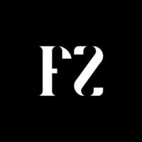 F Z f z brev logotyp design. första brev F Z versal monogram logotyp vit Färg. F Z logotyp, f z design. F Z, f z vektor