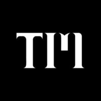 tm tm-Brief-Logo-Design. anfangsbuchstabe tm verknüpfter kreis großbuchstaben monogramm logo weiße farbe. TM-Logo, TM-Design. tm, tm vektor