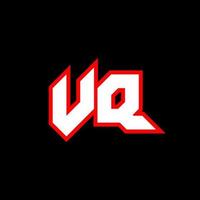 vq-Logo-Design, anfängliches vq-Buchstabendesign im Sci-Fi-Stil. vq-Logo für Spiel, Esport, Technologie, Digital, Community oder Business. vq sport moderne kursive alphabetschriftart. Typografie Schriftarten im urbanen Stil. vektor