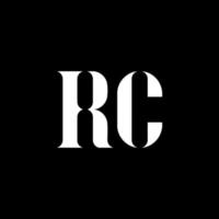 rc r c brev logotyp design. första brev rc versal monogram logotyp vit Färg. rc logotyp, r c design. rc, r c vektor