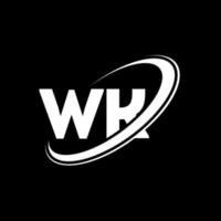 wk wk Buchstabe Logo-Design. Anfangsbuchstabe wk verknüpfter Kreis Monogramm-Logo in Großbuchstaben rot und blau. wk-Logo, wk-Design. Wo, Wo vektor