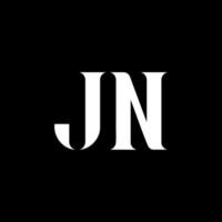 jn jn Buchstabe Logo-Design. anfangsbuchstabe jn großbuchstaben monogramm logo weiße farbe. jn-Logo, jn-Design. jn, jn vektor