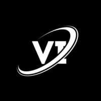 vi vi-Buchstaben-Logo-Design. anfangsbuchstabe vi verknüpfter kreis großbuchstaben monogramm logo rot und blau. vi-Logo, vi-Design. vi, vi vektor