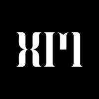 xm xm-Buchstaben-Logo-Design. anfangsbuchstabe xm großbuchstaben monogramm logo weiße farbe. xm-Logo, xm-Design. xm, xm vektor