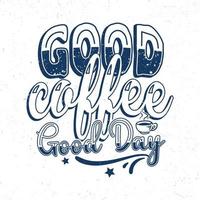 gott kaffe god dag vektor