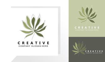 Blatt-Logo-Design, Vektor mit anderen Stilen, Illustrationsset-Sammlung von Blatttypen