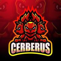 Cerberus-Maskottchen-Esport-Logo-Design vektor