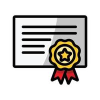 certifikat tilldela ikon vektor