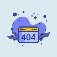 404 varning platt illustration. fel sida tecken vektor illustration.