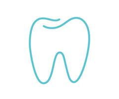 blaues Zahn-Vektor-Logo-Symbol. Zahnmedizin-Symbol. medizinisches Zeichen. Zahngesundheit. sauber weiß und gesund. Zahnpflege. Logo-Vorlage für die medizinische Versorgung vektor