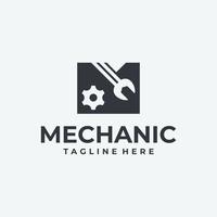 kreativer logobuchstabe m, für mechanisch vektor