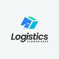 låda snabb leverans logotyp för logistisk logotyp företag vektor
