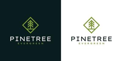 modern enkel tall träd logotyp utomhus- logotyp, äventyr varumärke vektor