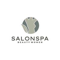 frauenlogo, gesundheit, spa, yoga, schönheitsvektorlogo. Frauen-Silhouette-Logo. Spa-Salon-Logo vektor