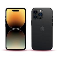 svart smartphone modell äpple iphone 14 proffs, den industri nyhet, original- tapet, attrapp för webb design på en vit bakgrund - vektor