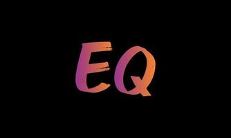 Anfangsbuchstabe eq Logo. eq-Bürsten-Lagerbrief-Logo-Design vektor