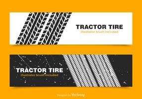 Gratis Traktor Däck Vector Banners