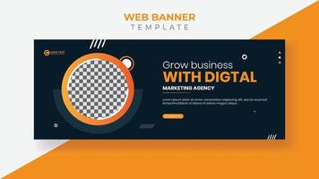 Social-Media-Web-Banner-Vorlage für digitale Marketingagenturen vektor