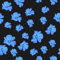 nahtloses Muster der blauen Blume vektor