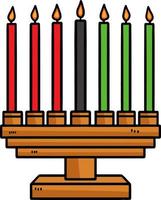 Kwanzaa Kinara Cartoon farbige Cliparts vektor