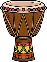 Kwanzaa Djembe Cartoon farbige Cliparts vektor