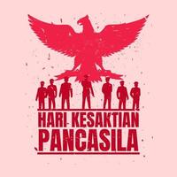 indonesischer Nationalfeiertag. Hari Kesaktian Pancasila bedeutet Tag der Heiligkeit von Pancasila. Vektor-Illustration vektor