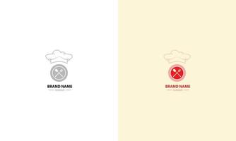 Restaurant minimales Logo-Konzeptdesign vektor