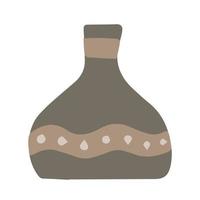 flache keramikvase-vektorillustration. Vektorhausvase für Dekorclipart vektor