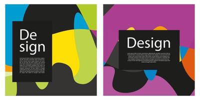 modernes abstraktes cover-set. coole bunte abstrakte formkomposition. geeignet für Unternehmen Vorlage, Hintergrund, Cover usw. einprägsam, modern, einfach, sauber, professionell. Vektor eps 10