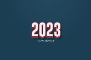 2023 rot-weißes 3D-Logo-Design und dunkler Hintergrund vektor