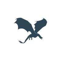 Drachen-Logo-Icon-Design-Illustration vektor