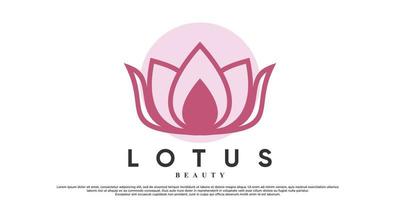 lotus blomma logotyp design med kreativ begrepp premie vektor