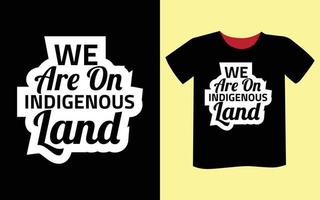 indigenes Tages-T-Shirt-Design vektor