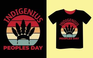 indigenes Tages-T-Shirt-Design vektor