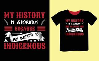 indigenes Tages-T-Shirt-Design vektor