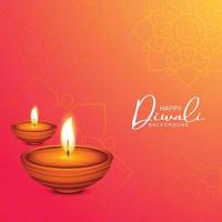 Illustration oder Grußkarte für den Hintergrund des Diwali-Festivals vektor