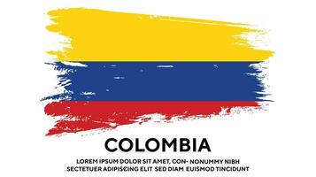 urblekt grunge textur colombia flagga design vektor