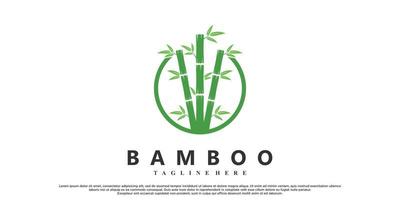 bambu logotyp design med kreativ begrepp premie vektor