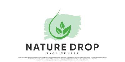 natur släppa logotyp design med kreativ begrepp premie vectore vektor