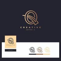 Buchstabe q Logo-Designs vektor