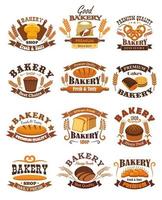 bageri affär bröd vektor isolerat tecken emblem