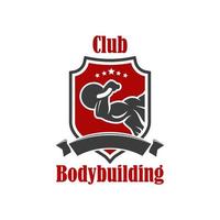 bodybuilding sport klubb vektor tecken